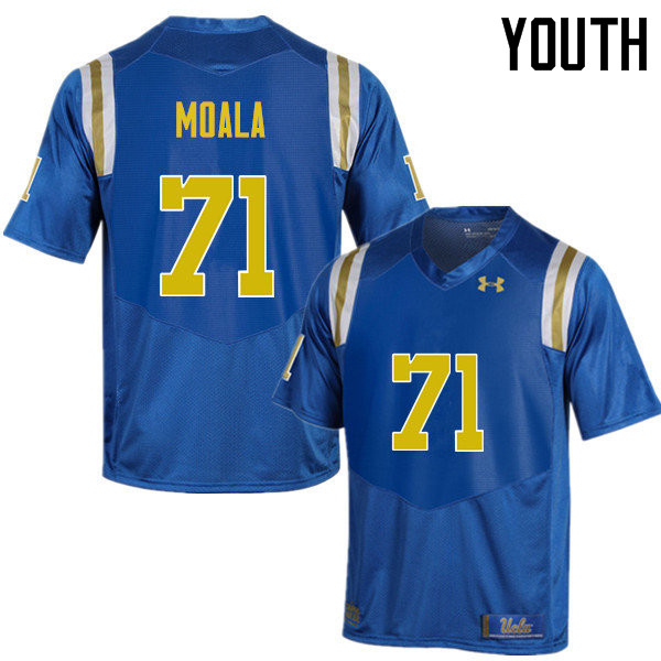 Youth #71 Poasi Moala UCLA Bruins Under Armour College Football Jerseys Sale-Blue